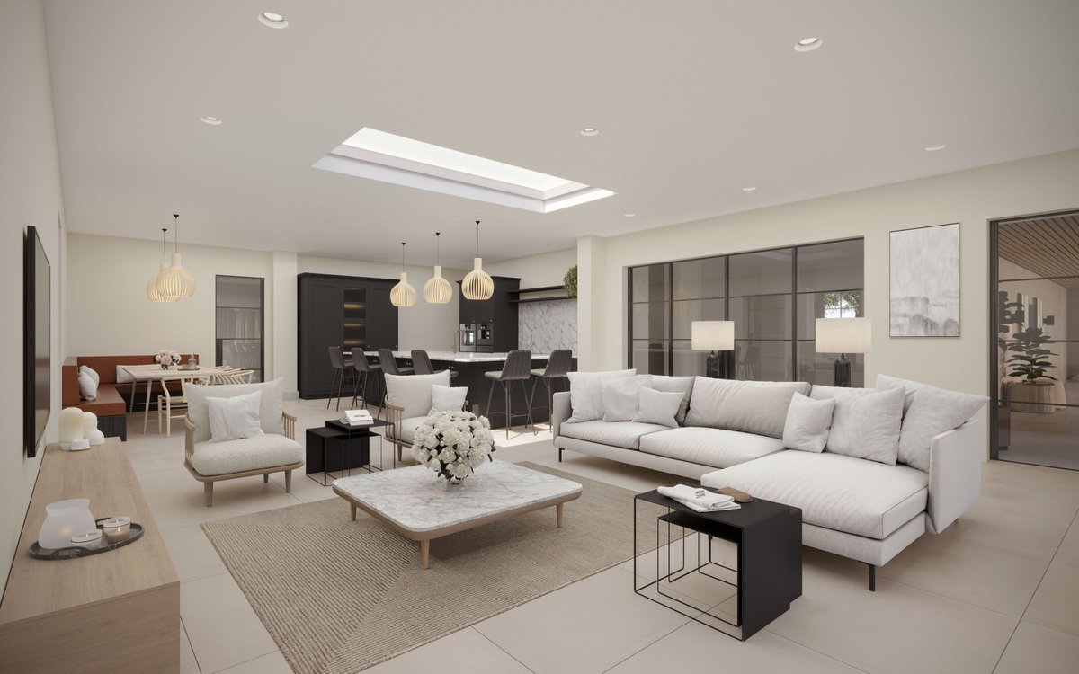 GREEN ACRES.
Residential #interior #design showcases a modern touch in one of our renovation and extension projects. The color scheme revolves around neutral shades, blending elegant traditional elements with a hint of #ScandinavianStyle. #contemporaryluxury #architects