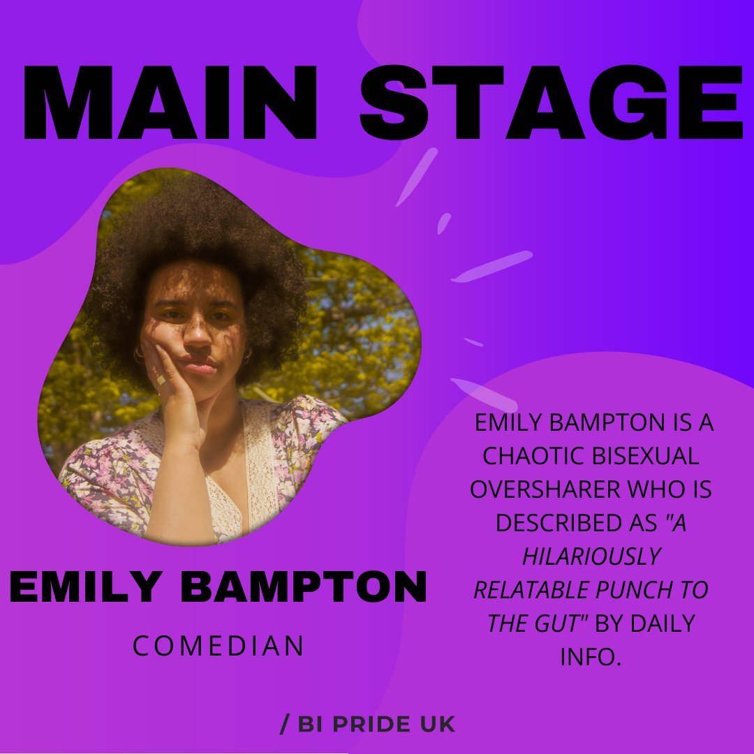 We're thrilled to announce EMILY BAMPTON (she/her) as our 2024 headliner!

You can expect high energy stories and theories punctuated by physicality and silly facial expressions.

Are you as excited as we are? 👀