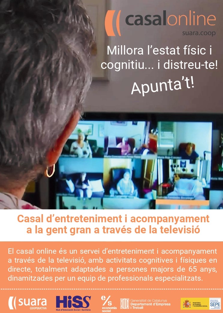 CCGarrigues's tweet photo. 📢 El Consell Comarcal de les Garrigues presenta el Casal Online de @suaracoop 📺, un projecte d'entreteniment i acompanyament per a la gent gran. Gratuït fins a l'octubre! Truca al 674 283 281 📱 o al 973 142 658 ☎️. Millora l'estat físic i cognitiu! Apunta't! 🚀 https://t.co/sR4LR6waJU
