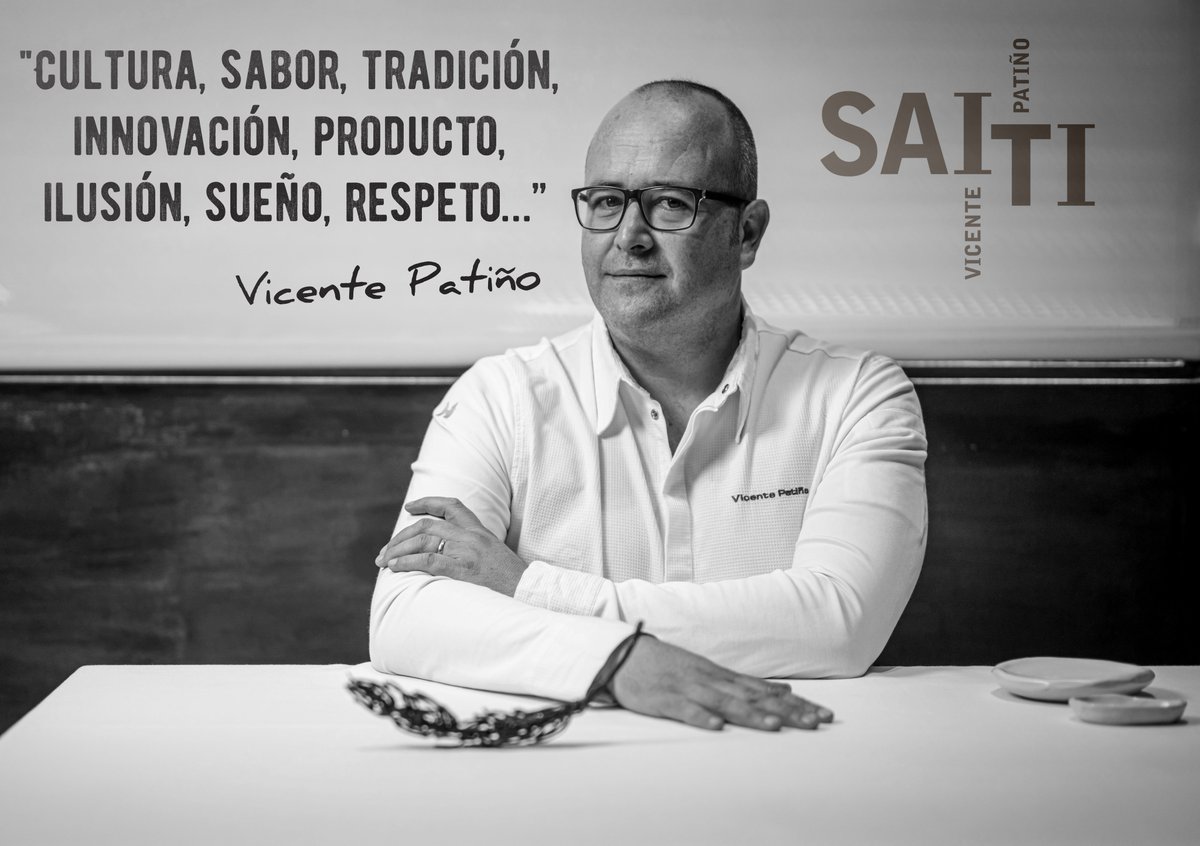 saitiexperience's tweet photo. "Cultura, sabor, tradición, innovación, producto, ilusión, sueño, respeto…” son los pilares de Vicente Patiño en Saiti. Descubre nuestra cocina única y reserva tu mesa en https://t.co/SGiulGlG59. https://t.co/A0FAC2HFuG