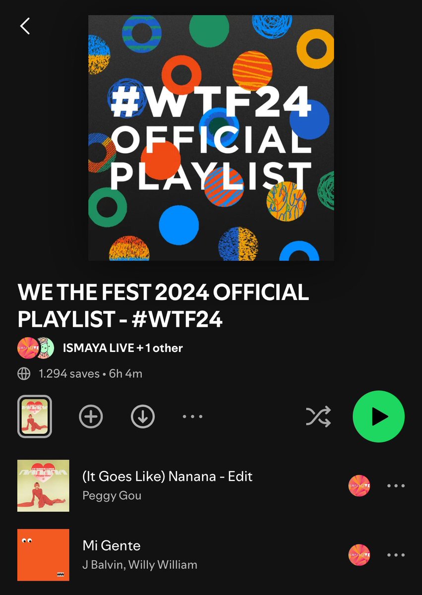 Spotify Indonesia (@spotifyid) on Twitter photo Udah pada beli tiket <a href="/WeTheFest/">We The Fest</a> belum? 😝
Nah sekarang waktunya kamu dan temen-temen kamu dengerin Playlist WE THE FEST 2024 di Spotify!
open.spotify.com/playlist/396yR… Udah pada beli tiket <a href="/WeTheFest/">We The Fest</a> belum? 😝
Nah sekarang waktunya kamu dan temen-temen kamu dengerin Playlist WE THE FEST 2024 di Spotify!
open.spotify.com/playlist/396yR…