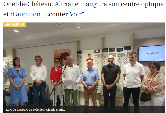 Mutualité Française Occitanie (@mutoccitanie) on Twitter photo 🗞️Onet-le-Château
#Altriane #MutualitéFrançaiseAveyron inaugure son centre optique & d’audition <a href="/EcouterVoir/">Écouter Voir</a> via <a href="/ladepeche12/">La Dépêche Aveyron</a>👁️👂
Un bel espace mutualiste tourné vers des valeurs de solidarité, de transparence, d’écoresponsabilité et d’Humain <a href="/moulyclo/">Claude Mouly</a>
urlr.me/kGgSC 🗞️Onet-le-Château
#Altriane #MutualitéFrançaiseAveyron inaugure son centre optique & d’audition <a href="/EcouterVoir/">Écouter Voir</a> via <a href="/ladepeche12/">La Dépêche Aveyron</a>👁️👂
Un bel espace mutualiste tourné vers des valeurs de solidarité, de transparence, d’écoresponsabilité et d’Humain <a href="/moulyclo/">Claude Mouly</a>
urlr.me/kGgSC