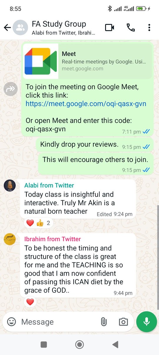 AObilana's tweet photo. On today's edition of reviews from satisfied students. 

Again, you are in good hands. 

Are you a busy professional? 

Trying to manage work schedule and studying for your exams? 

Don't worry, we are here for you

DM on WhatsApp 08124648653 https://t.co/XvPWW7TMBA