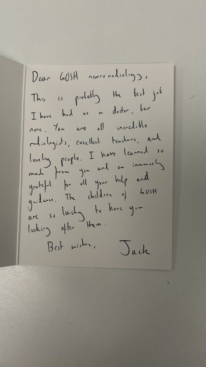 Great Ormond Street Neuroradiology (@goshneurorad) on Twitter photo Dear <a href="/jjgarnham/">Jack Garnham</a>, as we wish you all the best in your future post at <a href="/ImperialHealth/">Imperial Healthcare</a> we would like to thank you for being an exemplary resident. One of the brightest! Thank you also for a touching farewell note. Dear <a href="/jjgarnham/">Jack Garnham</a>, as we wish you all the best in your future post at <a href="/ImperialHealth/">Imperial Healthcare</a> we would like to thank you for being an exemplary resident. One of the brightest! Thank you also for a touching farewell note.