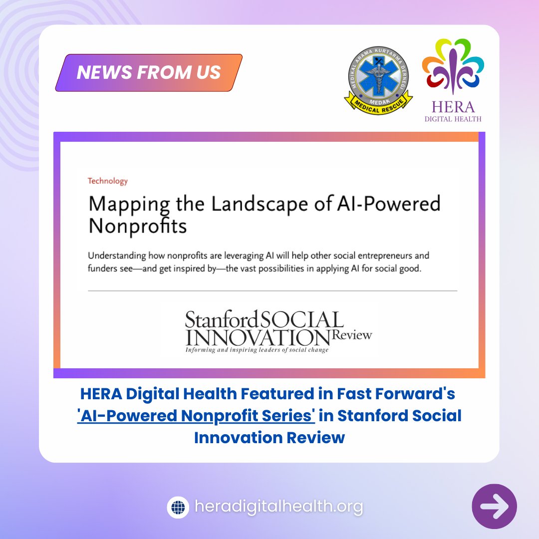 HERA_dHealth's tweet photo. 📢 HERA Digital Health is honored to be featured in the first article of Fast Forward's "AI-Powered Nonprofit Series" in the Stanford Social Innovation Review! 🎉

Read the details and see other inspiring organizations here: https://t.co/NJbiuXHLeA

#HERADigitalHealth #AI https://t.co/5sJ8wHGCEA