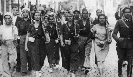#OTD in 1936, the Spanish Civil War began.

Inspiringly, thousands mobilised across the world to fight against Franco and the fascists.

#NoPasaran 

(Photo from history.com.)