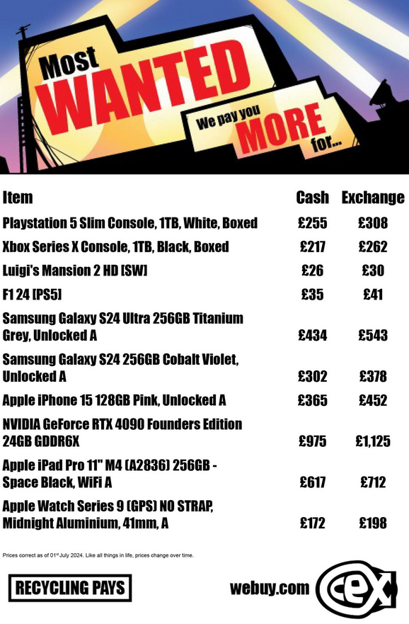 QueenStreetShop's tweet photo. CeX pays more £££ for your old stuff!
See how much yours is worth at https://t.co/4UGpUiXoCE

#QueenStreet #Darlington #LoveDarlo https://t.co/NqiycoOKuZ
