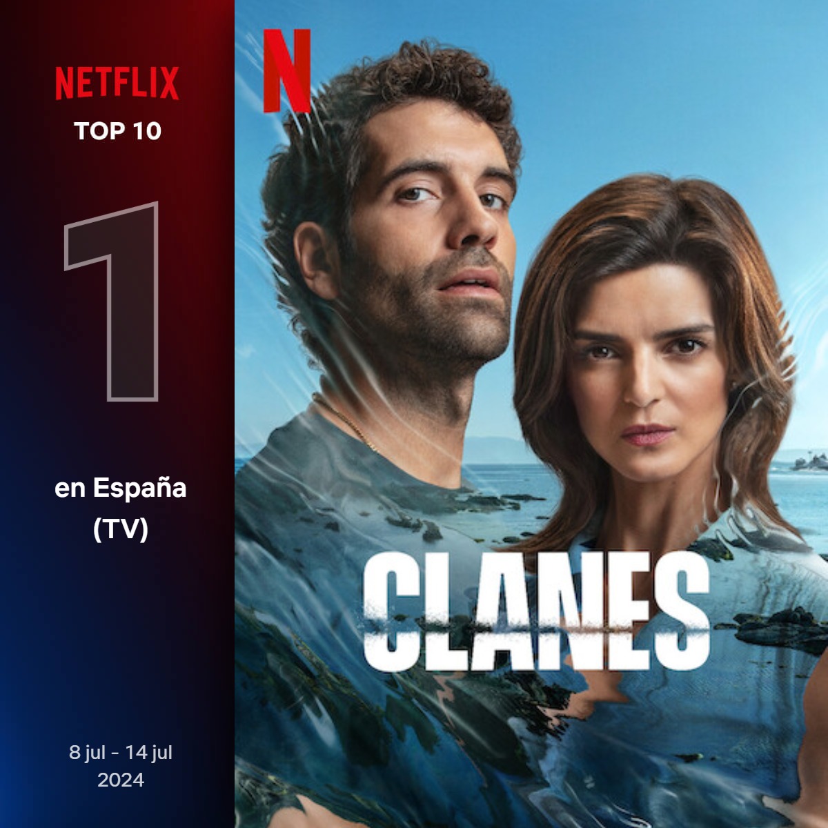 VacaFilms's tweet photo. Por cuarta semana consecutiva, ¡#Clanes es la serie más vista en Netflix en España! https://t.co/2Q5vxSjyuZ