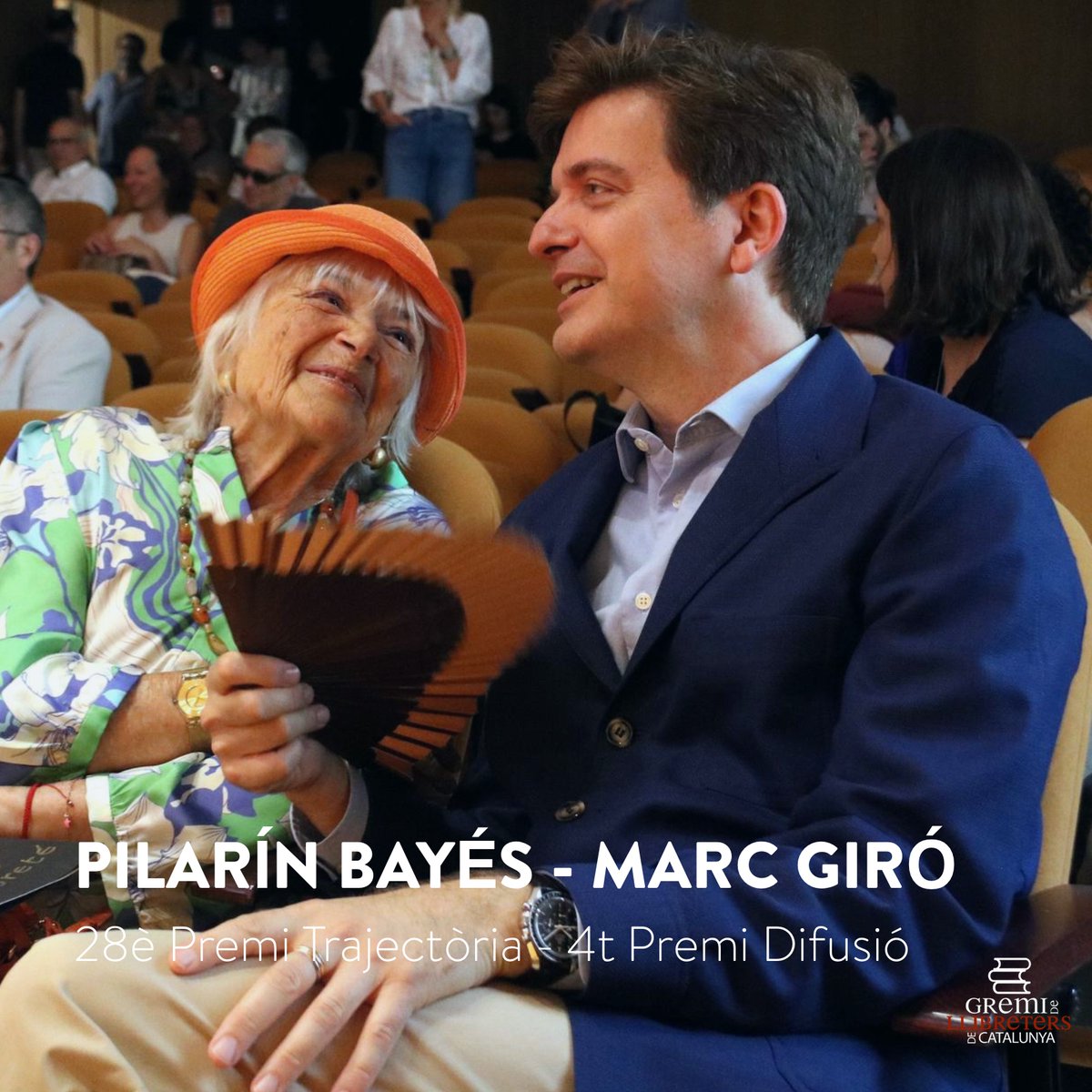 Llibreterscat's tweet photo. Des del Gremi de Llibreters de Catalunya volem felicitar a la Pilarín Bayés que ha estat guardonada amb el 28è Premi Trajectòria i a Marc Giró amb el 4t Premi Difusió.

Aquests guardons els atorga @LaSetmana. 

Moltes felicitats Pilarín i Marc! ❤️📚 https://t.co/ByhRrqUYKI