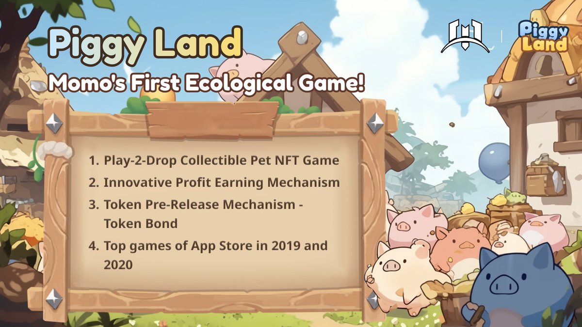 MomoAI☮️🥝 (@metaoasis_) on Twitter photo 🚀 Exciting news! Introducing Momo's first eco-game <a href="/piggyland3/">Piggy.Land ☮️🔛🕹️</a>
🚩ANN: t.me/Piggyland_ann
🍾Chat: t.me/PiggyLand_chat
🐷 To collect rare pet NFTs with the Play-2-Drop mechanism. Enjoy the game while earning unique, tradeable NFTs with potential rewards.
🔗 No more 🚀 Exciting news! Introducing Momo's first eco-game <a href="/piggyland3/">Piggy.Land ☮️🔛🕹️</a>
🚩ANN: t.me/Piggyland_ann
🍾Chat: t.me/PiggyLand_chat
🐷 To collect rare pet NFTs with the Play-2-Drop mechanism. Enjoy the game while earning unique, tradeable NFTs with potential rewards.
🔗 No more