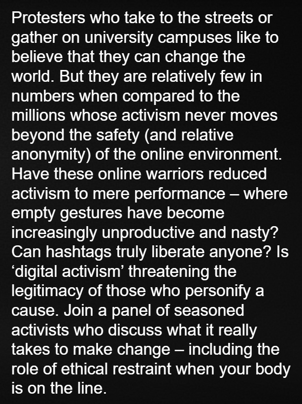 David Benatar appears at two events at the <a href="/FestOfDanger/">Festival of Dangerous Ideas</a> on 25th August in Sidney:

- What actions actually make real change? 
- Why having kids dooms them to suffer.

<a href="/ethics_centre/">The Ethics Centre</a> <a href="/Carriageworks/">Carriageworks</a> 

festivalofdangerousideas.com/program/
