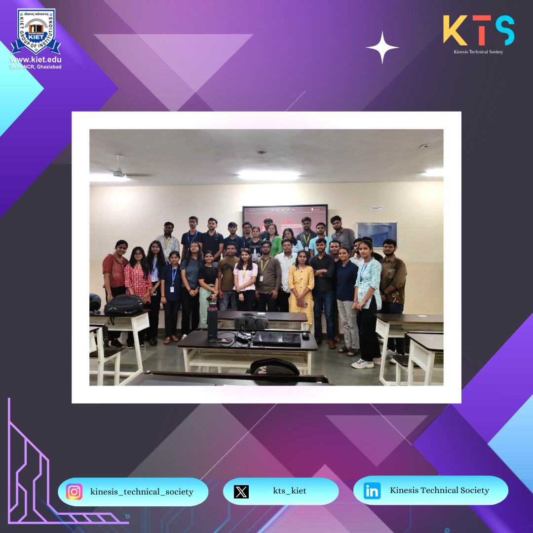 Kiet_edu's tweet photo. From July 1, to July 3, #Kinesis_Technical_Society, CS Department organized #workshop “Pixel to Code: A Portfolio Creation Adventure."

#kiet_group_of_institutions #KIETGZB #KIET #AKTU #AICTE  #TopEngineeringColleges #BestEngineeringCollege #DesignToDeployment #CreativeCoding https://t.co/68lmZR3uRC