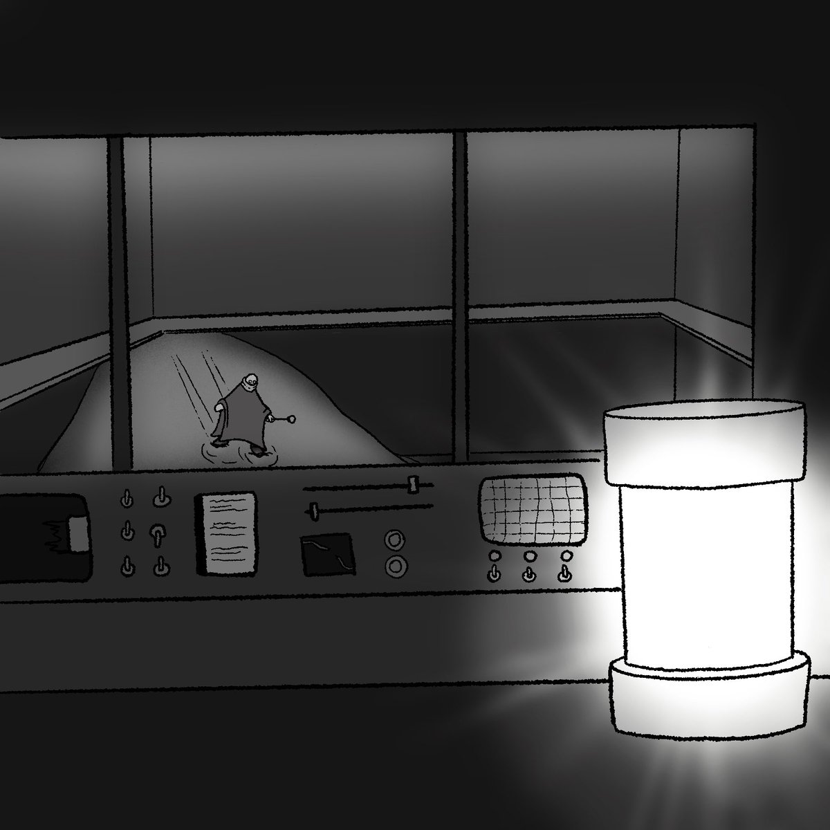 SotWcomic's tweet photo. #NoMad - 14 - down we go (Black & White)
NoMad has spotted something of interest in the sand…
#comic #webcomic #drawing #art #procreate #procreateart #scribbleonthewall #scribbleonthewallcomic #NoMadcomic https://t.co/kve22XyEIS
