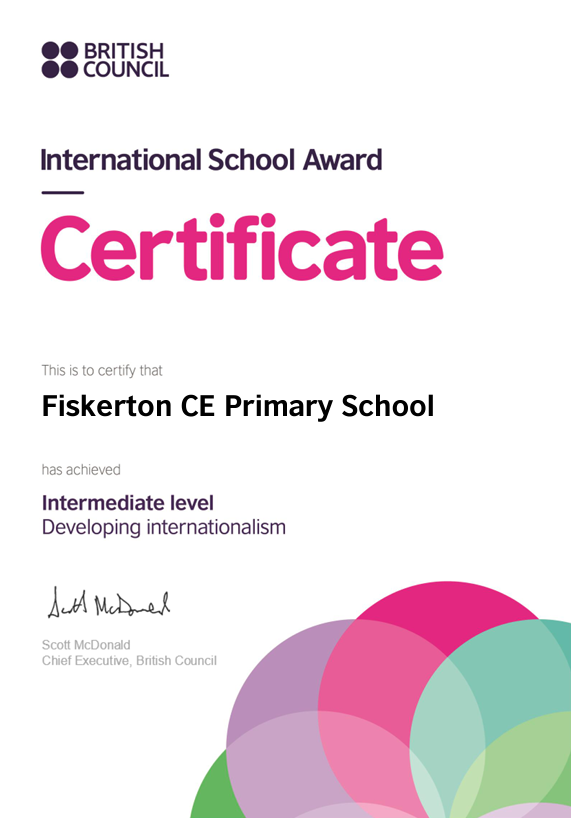 fiskertonschool's tweet photo. We are very proud to share with you our achievement of the International School Award @BritishCouncil https://t.co/0W15yCKwU7