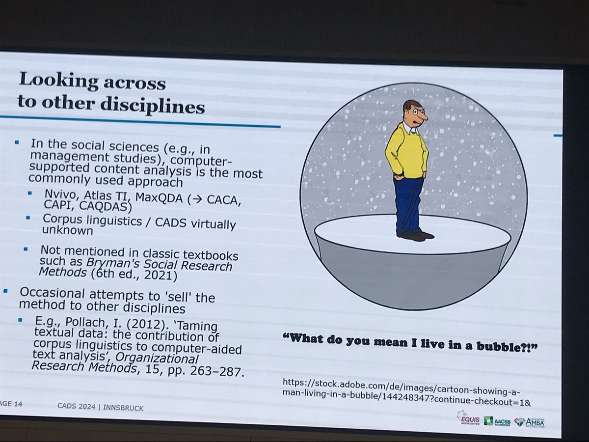 journolinguist's tweet photo. @GerlindeMautner plenary at #cads2024was an absolute hoot: sharp, provocative, and inspiring. I might not always know “why” I go to plenaries, but I sure know why I go to Gerlinde���s. I adored her call for promiscuity and love affairs over methodological marriage https://t.co/8ovhoT7R56