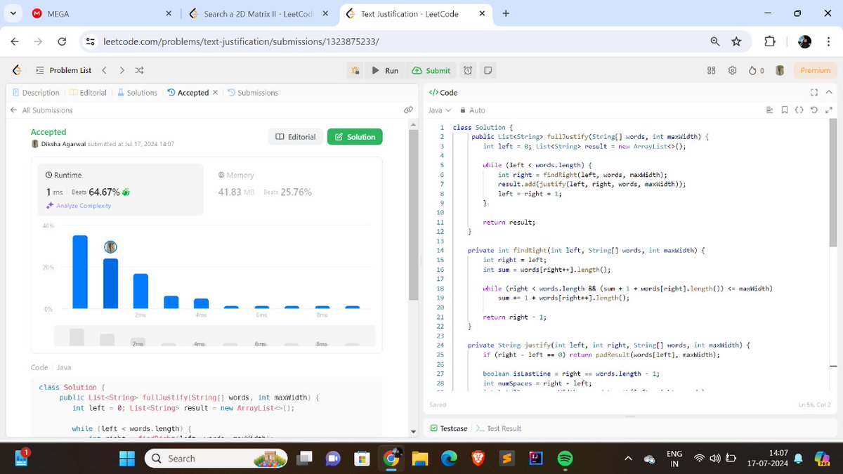 DikshaAgar76700's tweet photo. Day(19/21) challenge completed 
#leetspace
#leetcode
@codespaceclub https://t.co/6lZh0PBHGJ https://t.co/eTyUuaOKgi