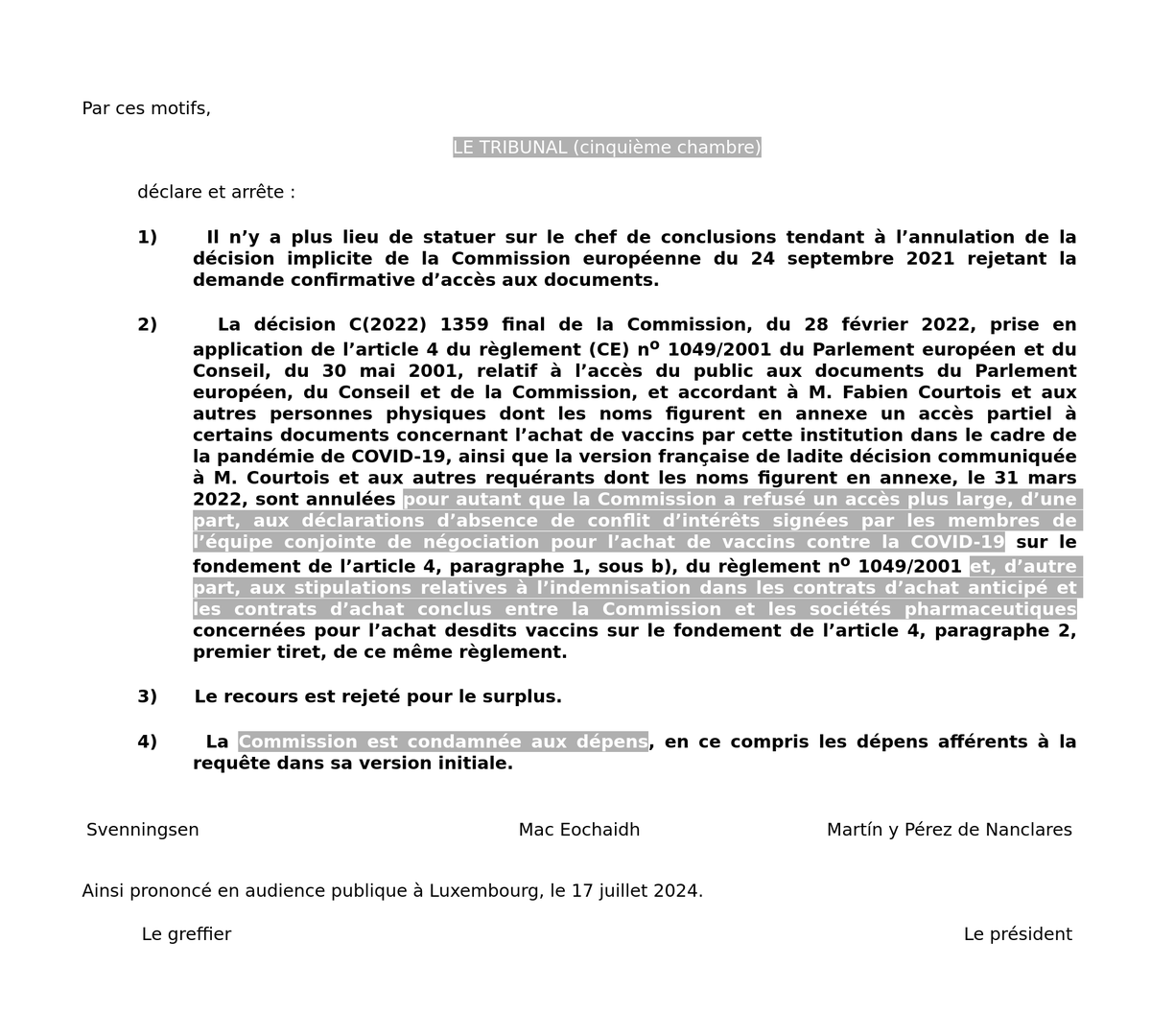 ArnaudAvocat's tweet photo. 🏆 Victoire en Justice, la #CommissionEuropéenne condamnée à nous communiquer les contrats d’achat des vaccins Covid-19 sans cacher les clauses sur l’indemnisation des victimes, ainsi que les déclarations relatives aux conflits d’intérêts des négociateurs ⚖️ @PalaceLegal ⤵️