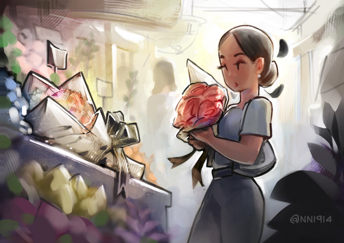 NN_1914's tweet photo. Title: Flowers
App : Procreate 
#cspcontest40 https://t.co/h0Wo5gAwaN