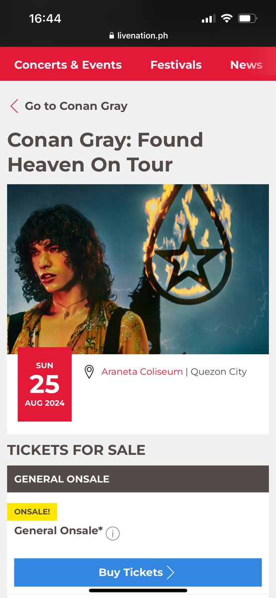 canceled ba talaga conan gray found heaven on tour 😭 meron pa sa website ng <a href="/livenationph/">Live Nation PH</a> 😭