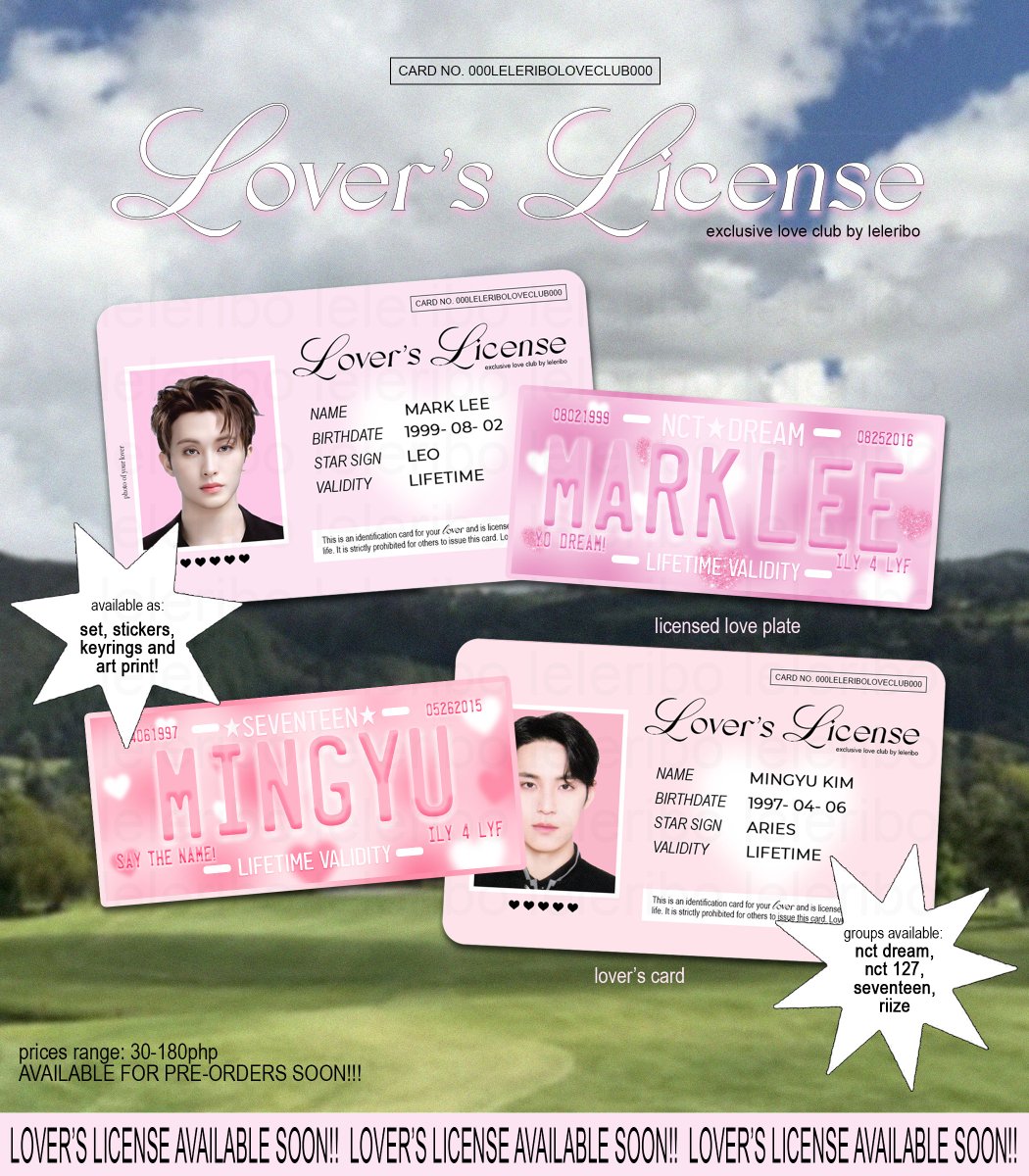 ✩₊˚.⋆ ♡ lover's license ⋆ ˚｡⋆ 
by <a href="/leleribo_/">𐙚 leleribo</a>

.ᐟ available soon .ᐟ