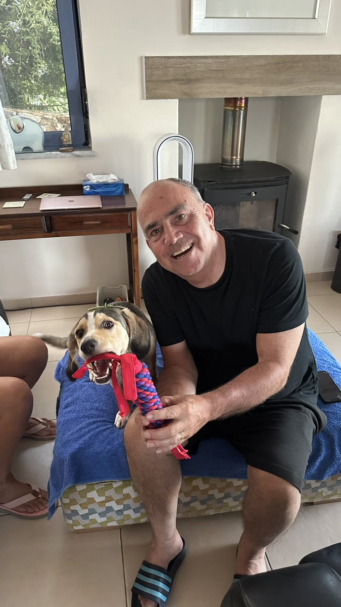 It has been a while but I’m still here! Spent the last week enjoying hoodad’s brother’s visit. I was a very good boy and got a new chew toy as a reward!