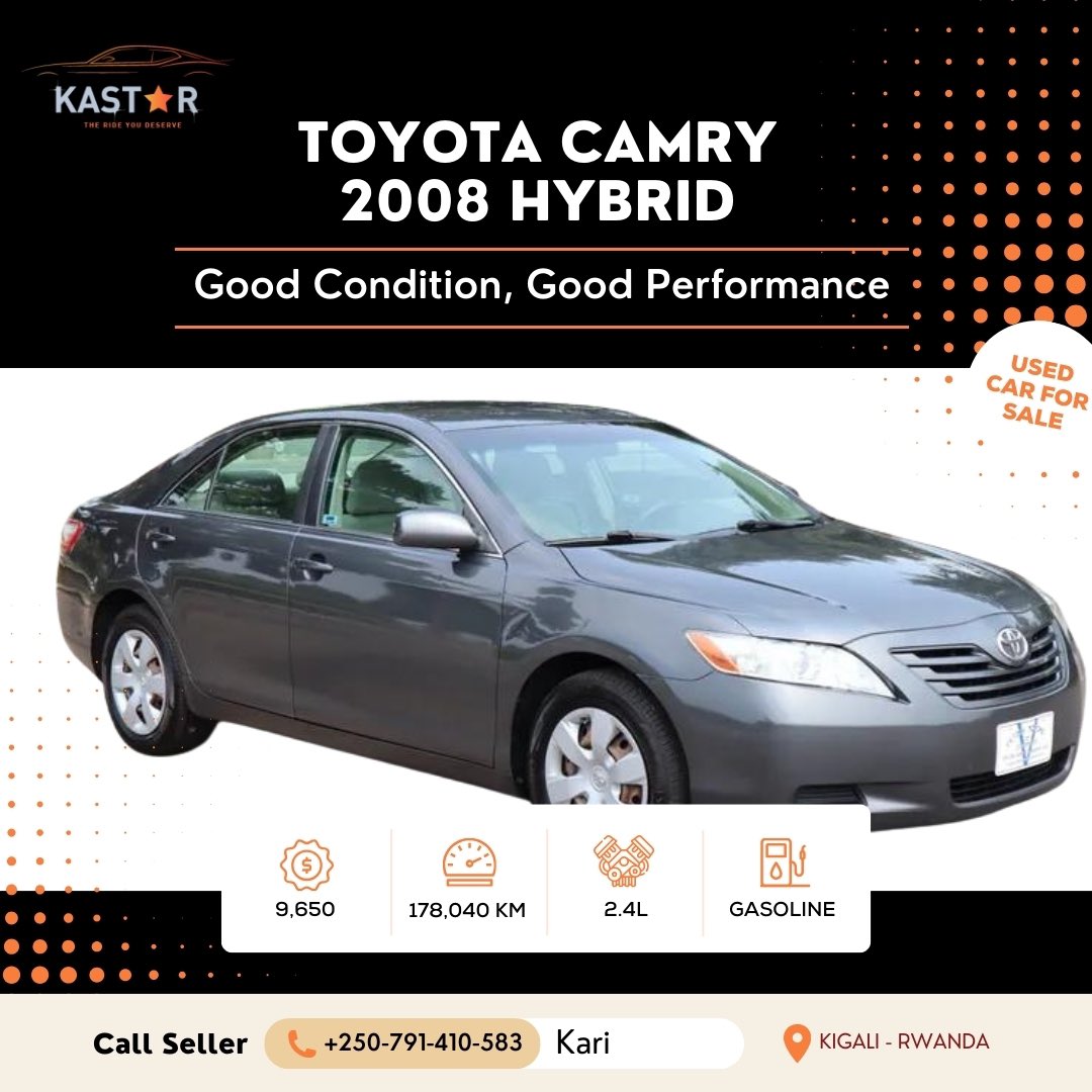 Kastarauto's tweet photo. Toyota Camry 2008 Hybrid now on SALE
A/C✅
Leather &amp; heater seats ✅ 
Open roof ✅
2.4L Hybrid engine ✅
Asking price: 10M ( Negotiable )

Visit https://t.co/XGgyUmcMHs or DM for detailed explanations https://t.co/uHCwGFtDgs