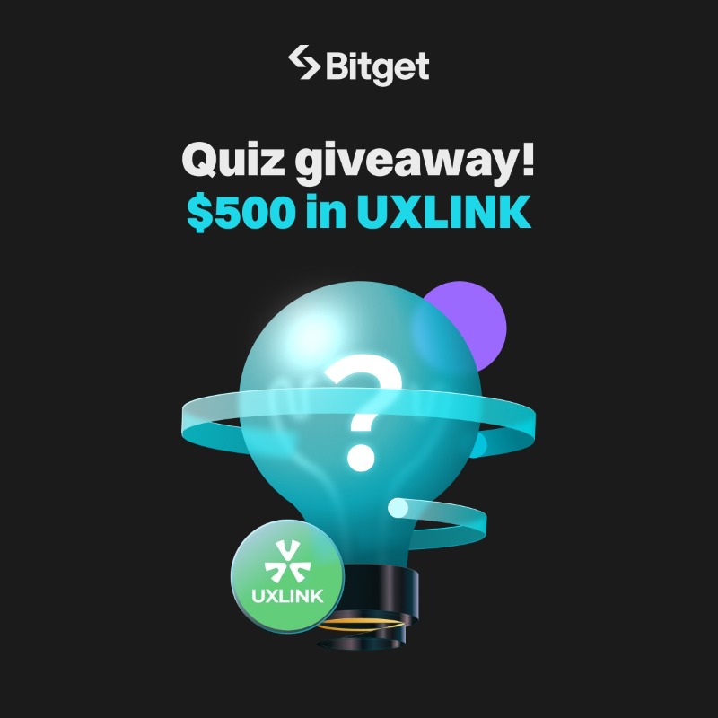 bitget's tweet photo. $UXLINK fans, this one's for you! 💰

Prove you're a UXLINK pro and win our $500 quiz giveaway!

To participate: 
✅ Follow @bitgetglobal &amp; RT
✅ Read the article about @UXLINKofficial and complete the quiz: https://t.co/mx6kq3lzHR
🎁 10 winners * $50 in UXLINK each