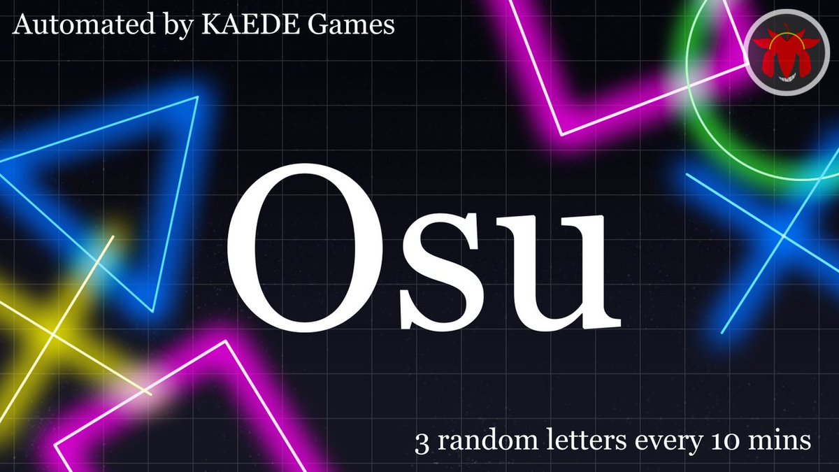 3 random letters every 10 mins tweet media