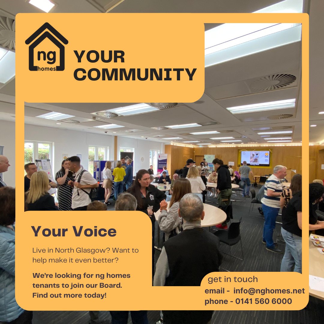 ng_homes's tweet image. We're on the lookout for ng homes tenants to join our Board! 

If you live in North Glasgow, are looking to get involved to make it better, this could be the perfect opportunity for you!

Find out more today in your #NorthNews &amp;gt; tinyurl.com/4rabzcyk
