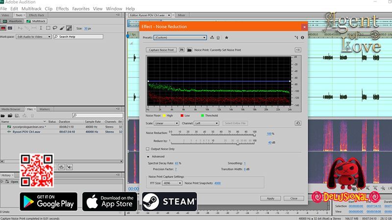 DelusionalInc's tweet image. #WorkItWednesday 

Busy prepping Ryosei&apos;s sneak peek voice sample for this Saturday! ✨ 
His voice is too dangerous! ⚠️😈

#otome #乙女ゲーム #indiedev #gamedev #indiegames #visualnovel