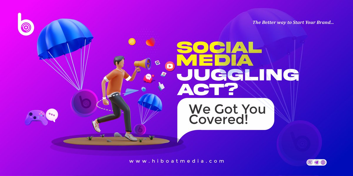 HIBOATmediaIntl's tweet photo. Juggling multiple social media platforms can be tough!

Our Social Media Management service takes the weight off your shoulders.  

Get started today at https://t.co/qDX6sn1me5

#Web3  #SocialMedia https://t.co/Bq3Jwpatid