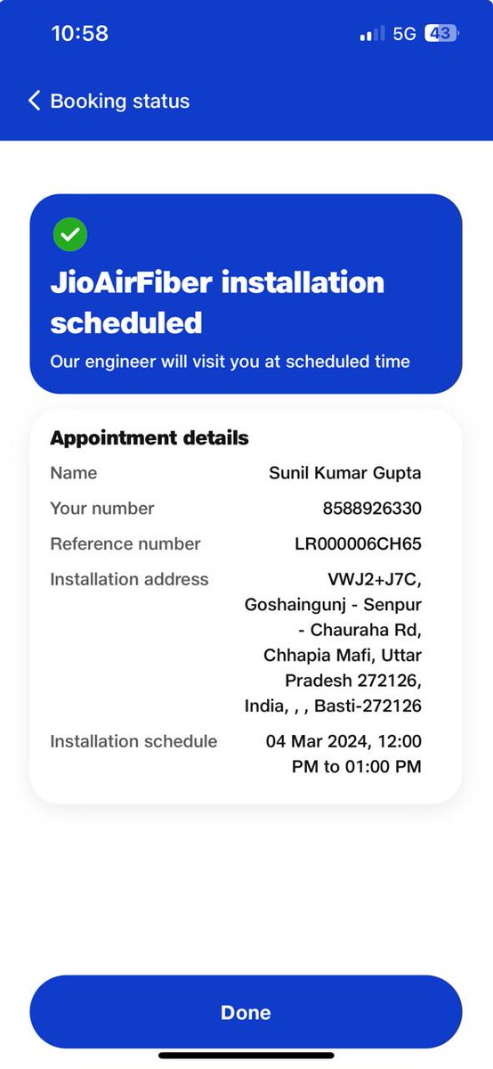 2004skg's tweet photo. @reliancejio @JioCare @JIOAIRFIBERIN @reliancejio
@JioCare
Still no action on refund. Booking Date: 04 mar, 2024 Hold Date:  08 mar, 2024 I have escalated this with JioCare and being told concerned is raised &amp; when I asked to connect to senior they say they are busy and also on JioFiberCare@jio.com but no resolution https://t.co/qaCxUjGvyR