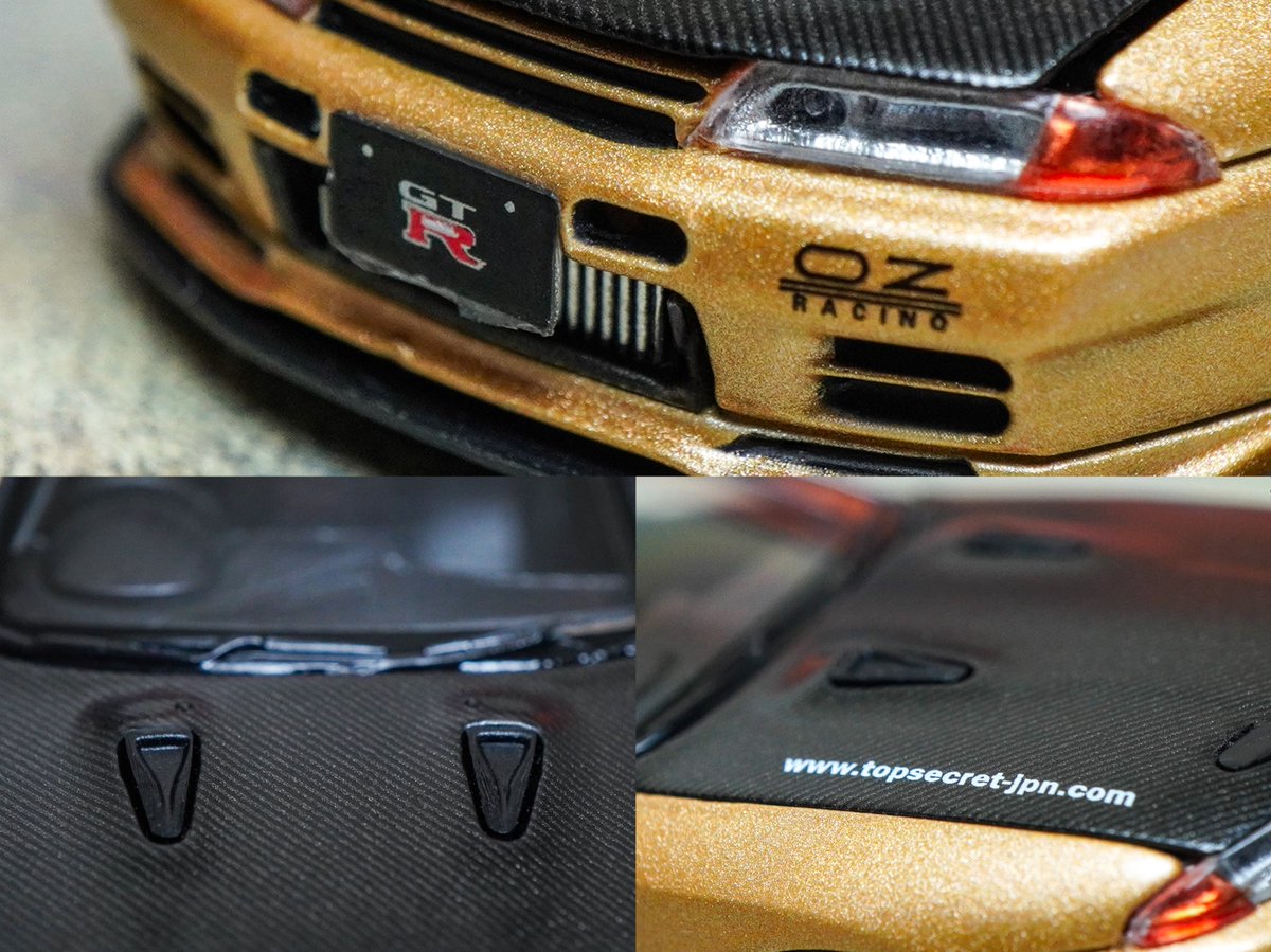 area1_64's tweet photo. 🔎 Zoom in

Some detail of Nissan Skyline GT-R VR32 Top Secret Gold by Facal Horizon
· · ·
#facalhorizon #nissan #skyline #gtr #r32 #vr32 #topsecret #topsecretjapan #smokynagata #トップシークレット #164diecast #164scale #164figure #AREA164 https://t.co/K9MX0zzGWT