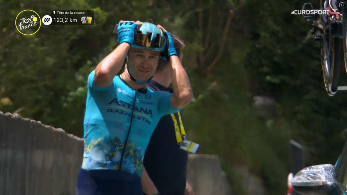 faustocoppi60's tweet photo. ❌ Alexey Lutsenko has abandoned the race. Mark Cavendish, Ballerini, Bol and Tejada are the only Astana riders left. 
#TDF2024 https://t.co/Ow2rVkMt2D