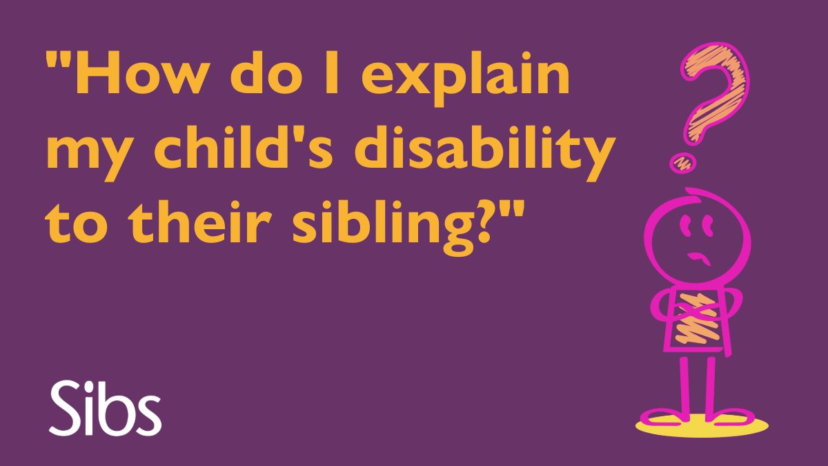 Sibs_uk's tweet photo. If you're a parent struggling with this - you're not alone. Talking about disability isn't easy, but it can make a big difference to a sibling's ability to cope. Take a look at some ideas here: https://t.co/eNrzVJWlwM https://t.co/YVSekpSoRK