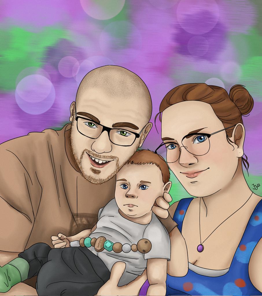 computerfreakin's tweet photo. My little family 

#drawing #artwork #art #digitalartwork #digitaldrawing #digitalart #procreate #family #baby #newborn https://t.co/t7yioToXwK