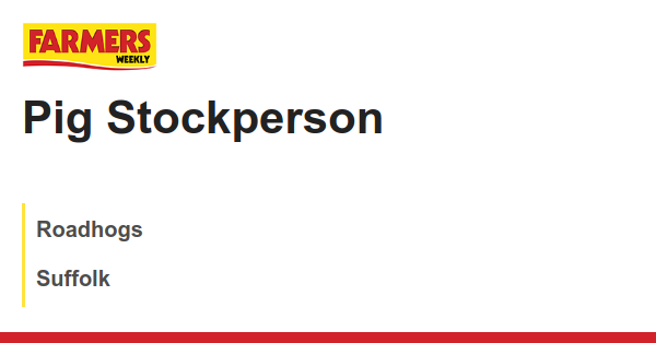 Roadhogs: Pig Stockperson dlvr.it/T9hy4P