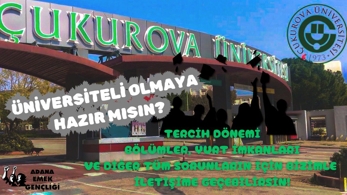 Üniversite sınav sonuçları açıklandı. Tercih dönemi yaklaşırken Çukurova Üniversitesi hakkında merak ettiğin her şeyi bize sorabilirsin. #yks2024 #tercih #YÖK #tyt24 #ayt24 #çukurova