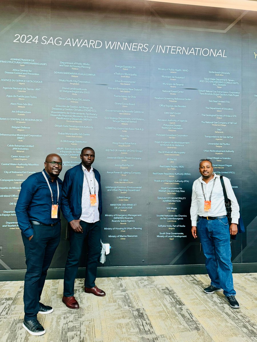 Esri Eastern Africa (@esriea) on Twitter photo 🎉 Huge congratulations to <a href="/KenyaPower/">The Kenya Power & Lighting Company Plc.</a>, <a href="/AfricaCDC/">Africa CDC</a>, <a href="/MoMR_ERITREA/">Ministry of Marine Resources, Eritrea</a> & <a href="/PAU_Uganda/">PAU_Uganda</a> for winning the Special Achievement in GIS (SAG) award at the #EsriUC2024! 🏆 Your innovative use of GIS technology is truly inspiring and a testament to your dedication to excellence.
#SAGAward 🎉 Huge congratulations to <a href="/KenyaPower/">The Kenya Power & Lighting Company Plc.</a>, <a href="/AfricaCDC/">Africa CDC</a>, <a href="/MoMR_ERITREA/">Ministry of Marine Resources, Eritrea</a> & <a href="/PAU_Uganda/">PAU_Uganda</a> for winning the Special Achievement in GIS (SAG) award at the #EsriUC2024! 🏆 Your innovative use of GIS technology is truly inspiring and a testament to your dedication to excellence.
#SAGAward