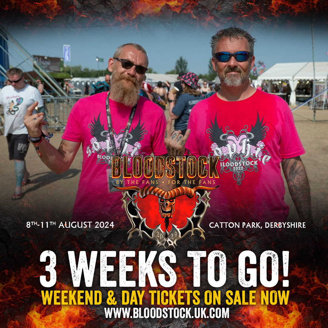 3 WEEKS until Bloodstock 2024 🔥 What are your top tips for newcomers?! 

Don’t forget you can pre-order your festival essentials at shop.preo.cloud/bloodstock/blo…