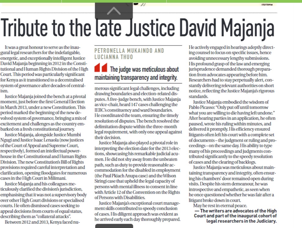 LuciannaThuo's tweet photo. Our tribute to the great @kenyanjurist David Majanja. https://t.co/iyLfJKYptD