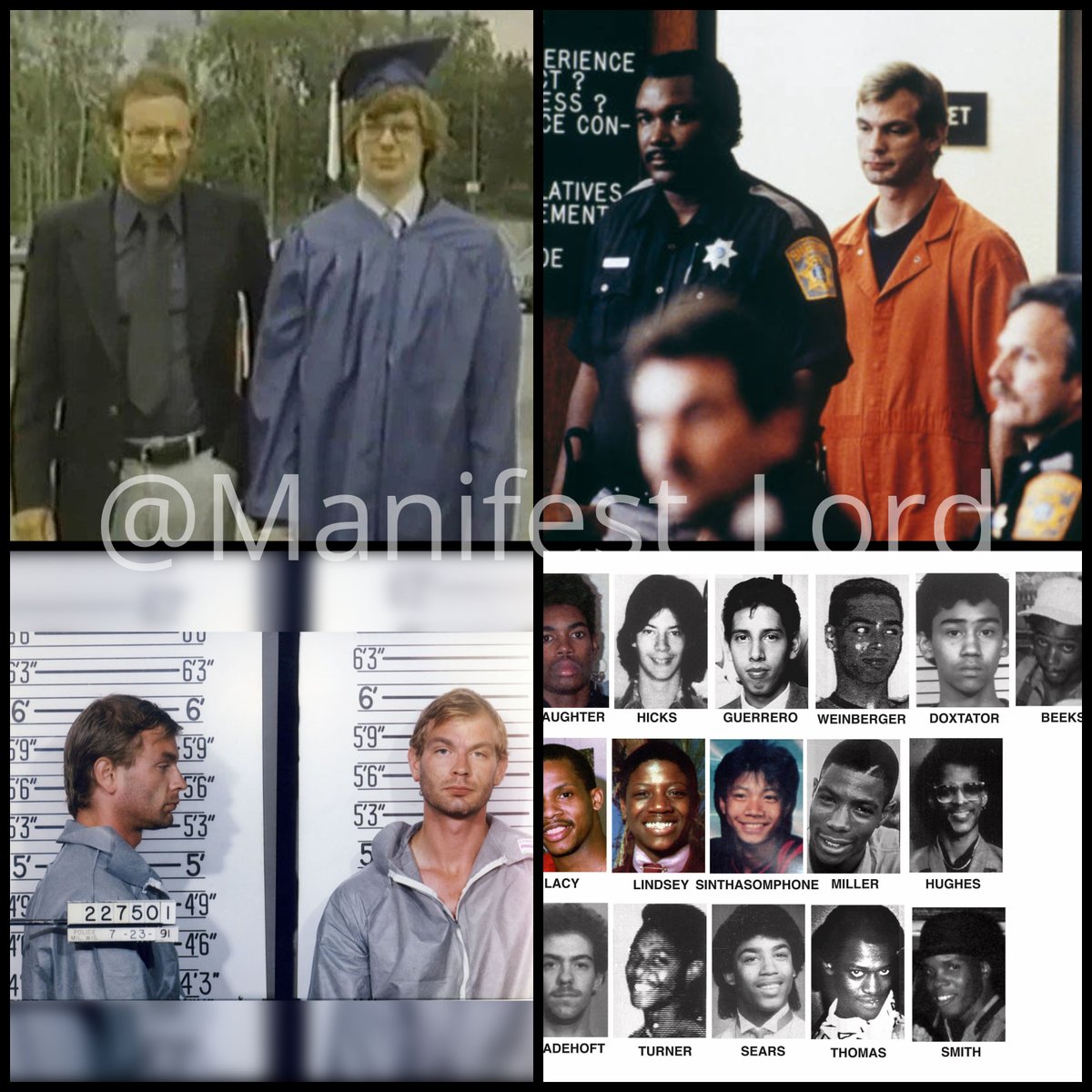 Manifest_Lord's tweet photo. "Jeffrey Dahmer" was one of the most brutal serial k!llers in history who preyed on more than 17 young men and boys, yet he had fans worldwide.

His actions included all kinds of sinister practices, which he confessed to with a creepy calmness.

Uncover his past life and bone-chilling events that makes him Horrifying. (No. 6 will shock you)