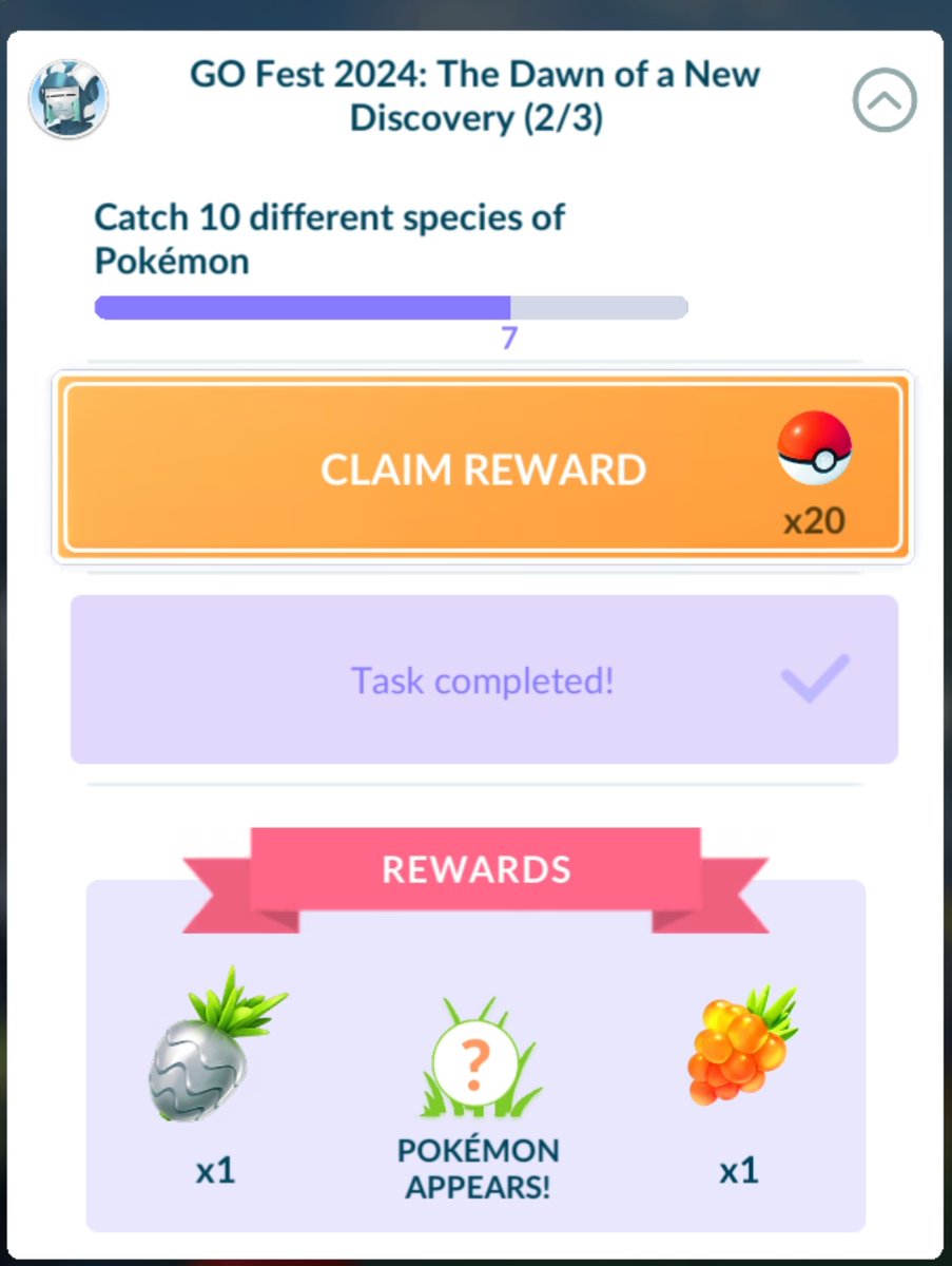 NettoVr4's tweet photo. Are I'm have glitch?? Still don't finish this one, i already catching some different species pokemon. And i have  new event technically new pokemon spawn, and i catching the new release pokemon still at 7/10 this task..
#PokemonGO https://t.co/maTHZGhkqQ
