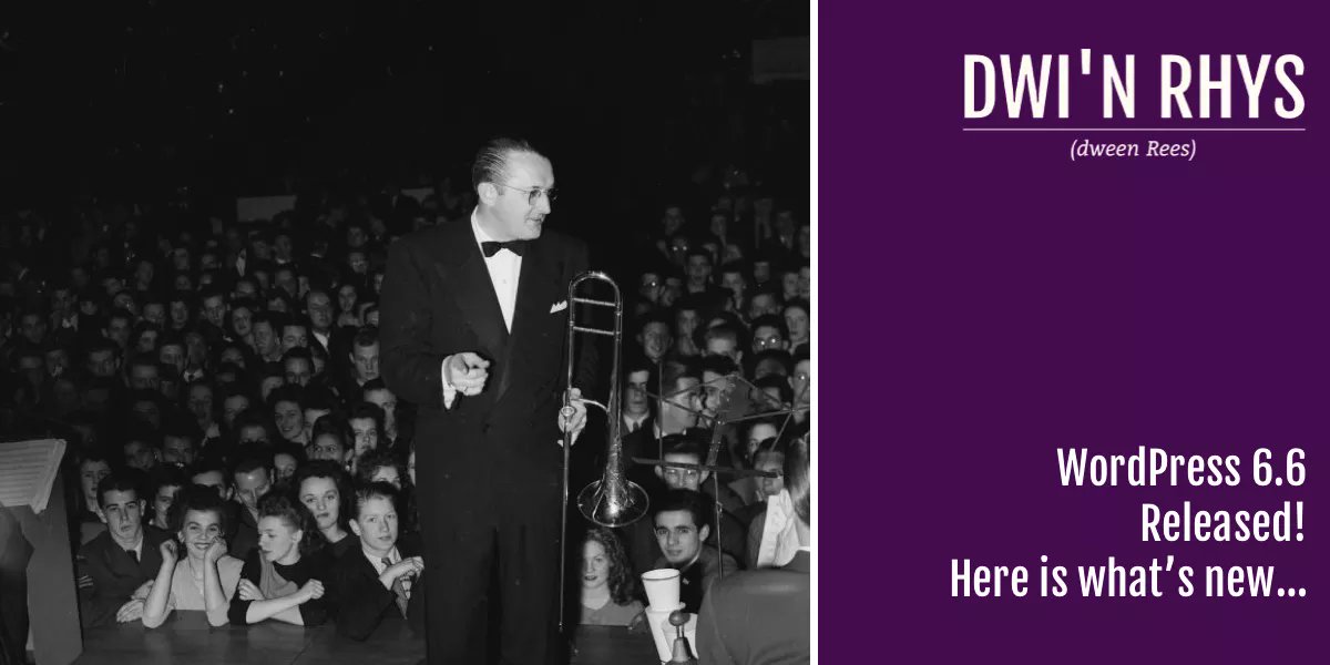 NEW POST: WordPress 6.6 was released overnight. As the turnaround time is quite short, there hasn't been a huge amount of new features, and this release has been one of iterative updates.

Here's a post about the new features.

dwinrhys.com/2024/07/17/wor…

#WordPress #performance