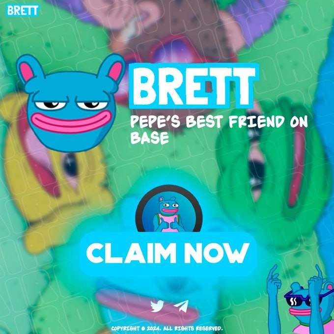 SBGuapo3's tweet image. ☀️ Base Summer starts with the BRETT #AIRDROP

Grab your $BRETT👇

🌐 event-brett.xyz/?Invite=09br72

I missed out on eligibility 😞

$WIF $JUP $POPCAT $MEW $PONKE $BILLY $WOLF $HAIRS $MICHI $DADDY $MANEKI $MUMU $TREMP $WATER $MOTHER