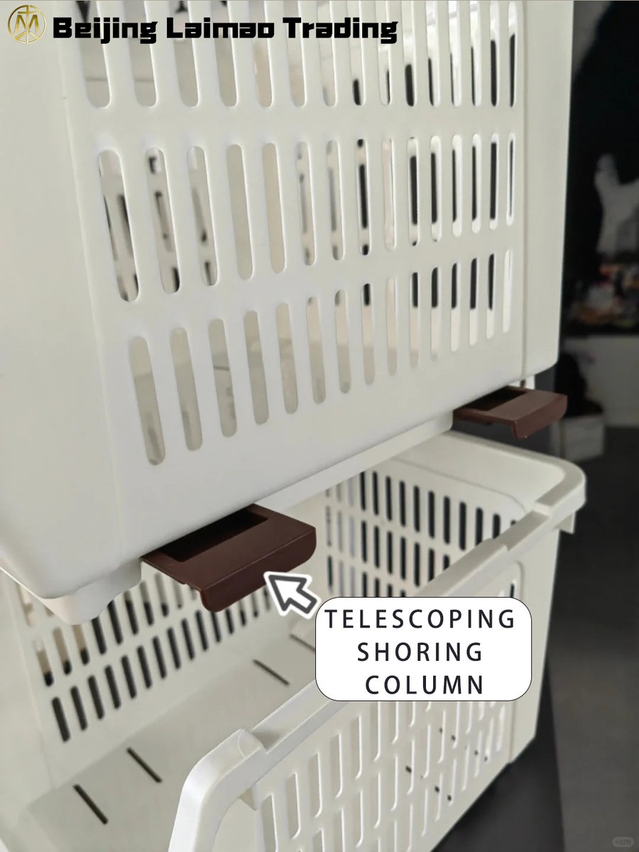 beijinglaimao's tweet image. Stackable baskets maximize space, with wide openings and rolling design for easy access. Perfect for preventing fruits and veggies from spoiling. Transform your home! #StorageOrganization #KitchenStorage