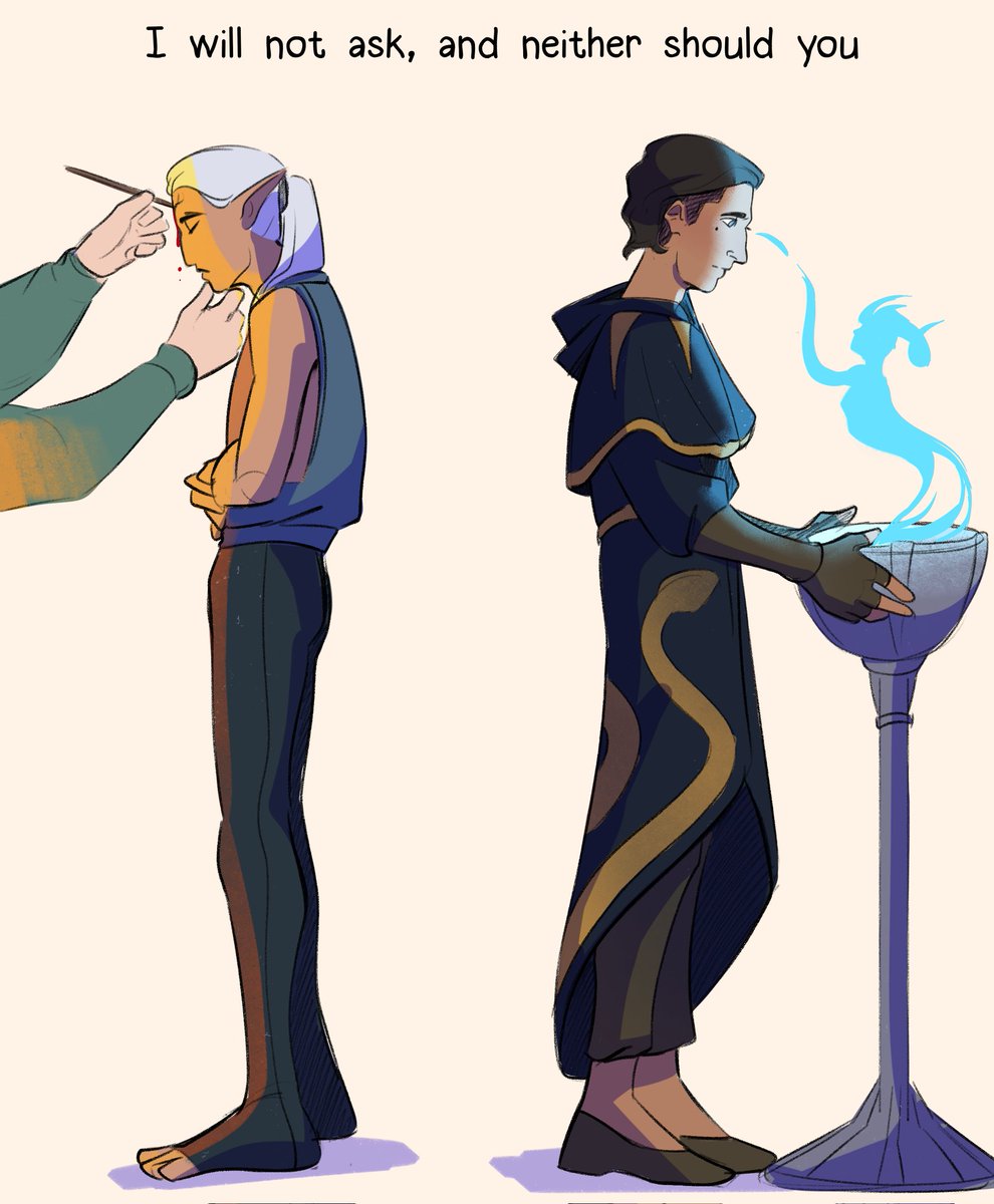 Nev_the_artist's tweet photo. Wanted to make something like this for a long time. It's fun to imagine how Dorian looked like before the Inquisition 

#DragonAge #DorianPavus https://t.co/6ik7vSc0RF