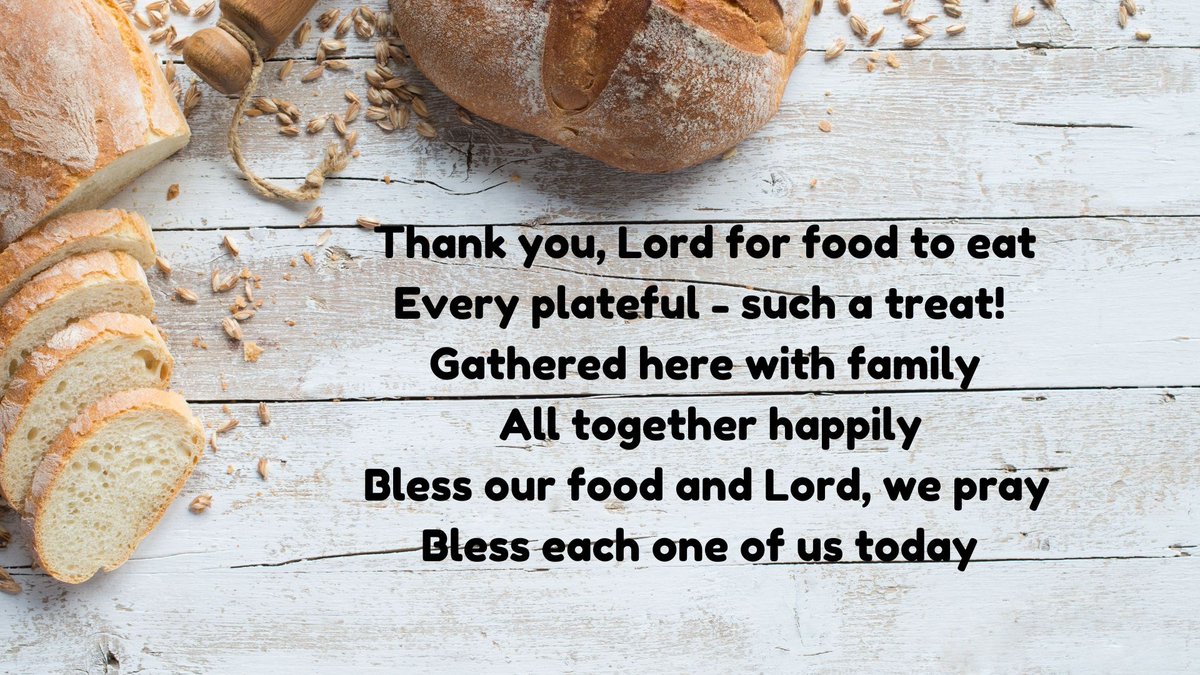 🙏 Grace before meals 🙏

To the tune of Twinkle Twinkle Little Star