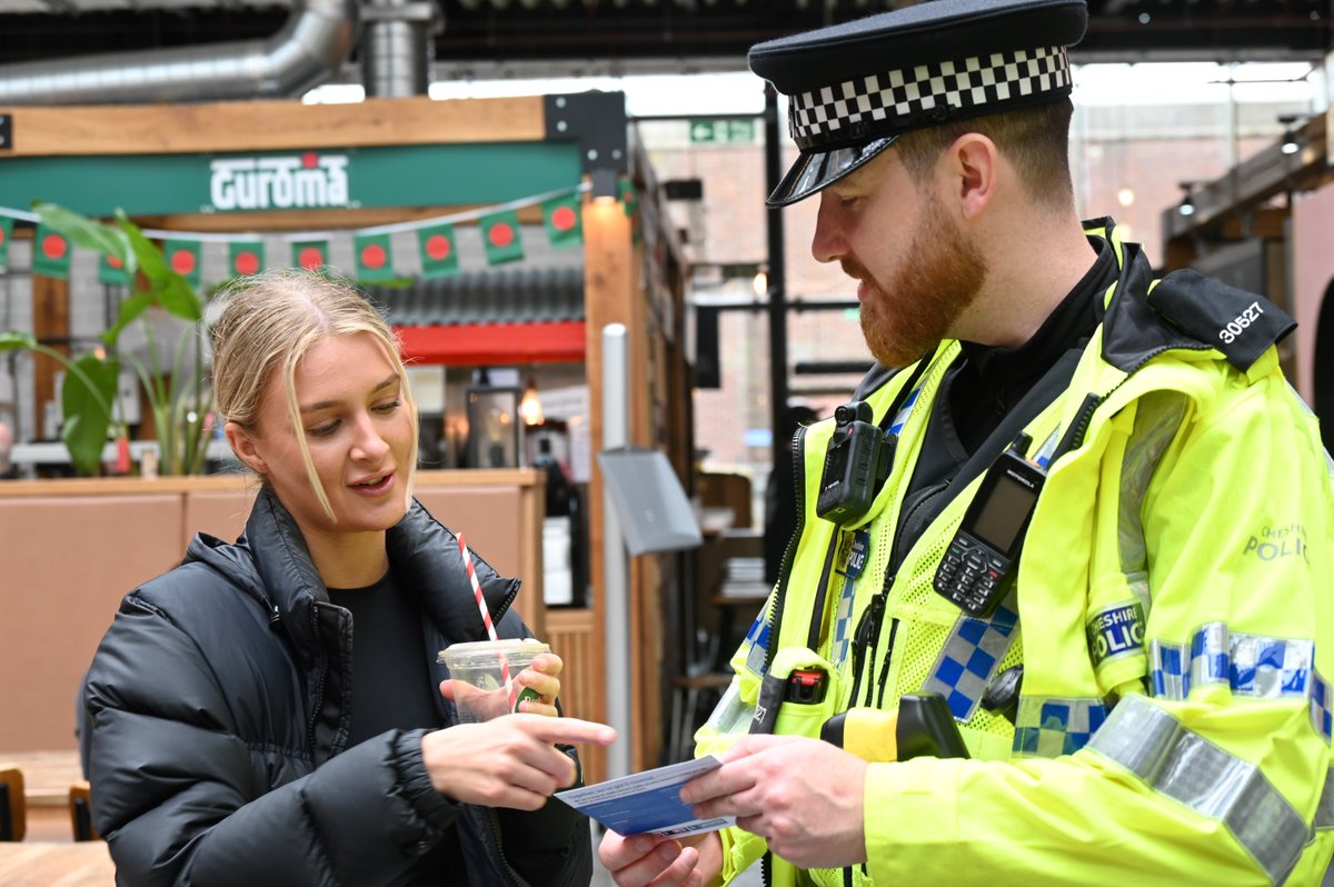We were pleased to welcome <a href="/cheshirepolice/">Cheshire Police</a> to the market as part of  Project Servator which aims to disrupt a range of criminal activity in the city centre  and provide a reassuring presence. We are working with officers to help keep everyone safe!