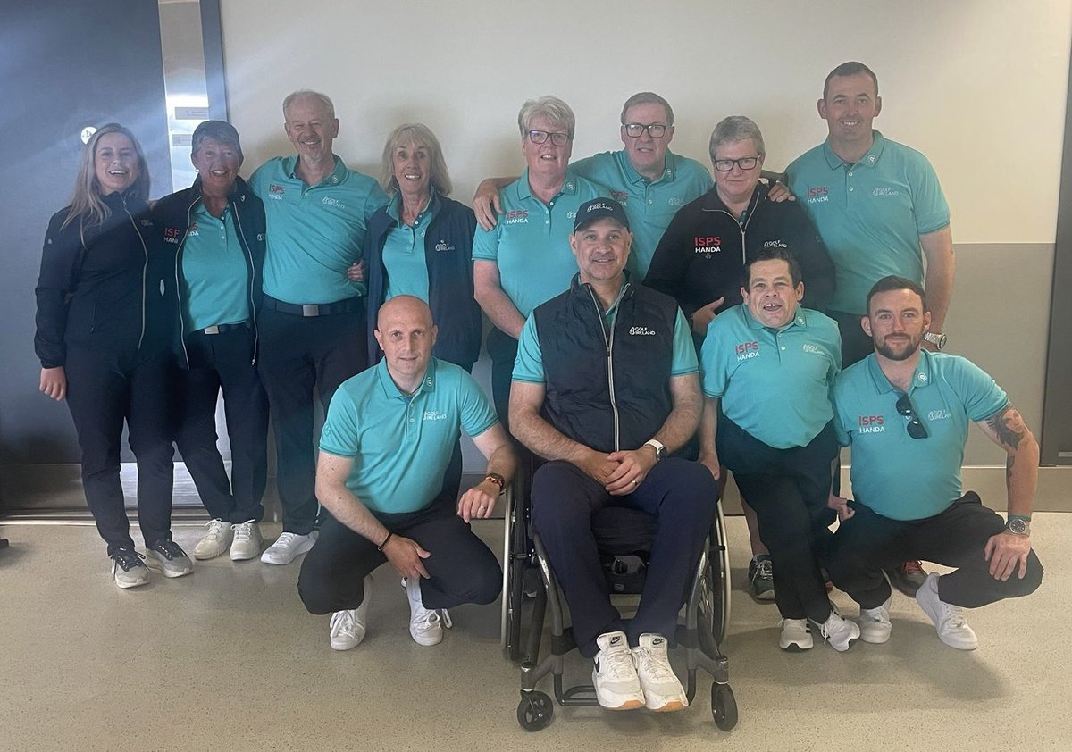 BigGMc1976's tweet photo. Good Luck to both @GolfIreland_ Teams in Germany this week for the @EGA_golf Team Championships. More players, more disabilities, men &amp; women, bigger support team, @ISPSHanda sponsorship. Now that is progress. Enjoy every minute. ☘️🍀⛳️ https://t.co/TCWZYIbjGf